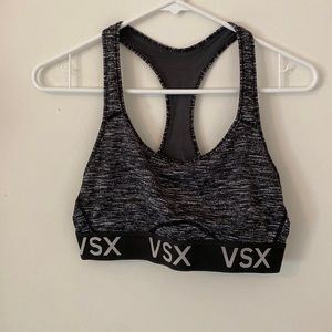 VSX grey and black sports bra